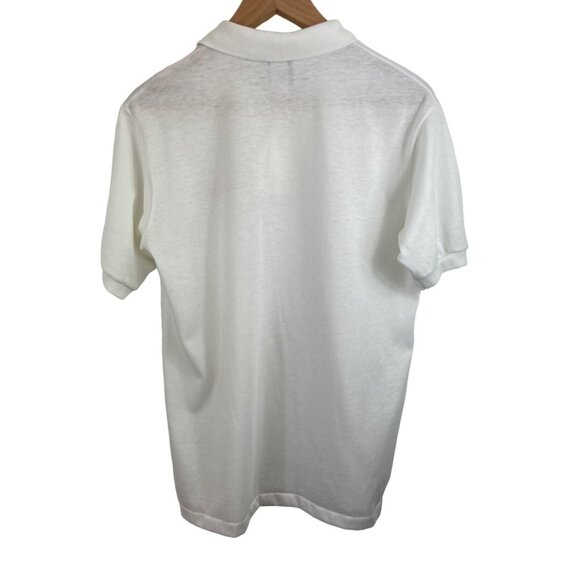 Vintage Corvette White Polo Shirt Mens Size Medium Short Sleeve Mallard Creek - Picture 2 of 10